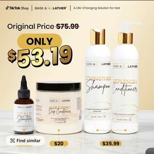 Strengthen Shampoo and Replenish Conditioner Set - White